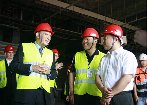 Britain's business secretary Vince cable inspection company project